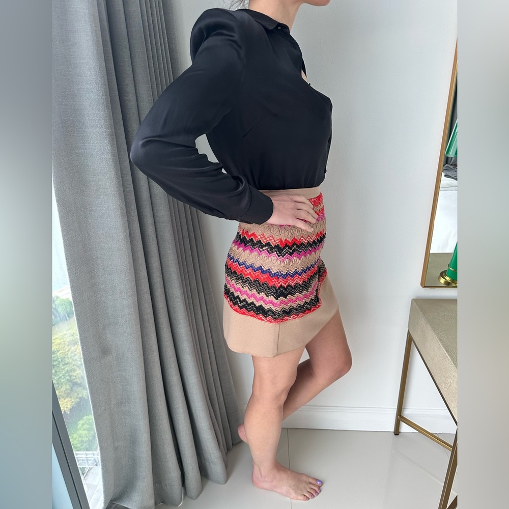 Missoni Multicolor Patterned Knit Mini Skirt S - image 3
